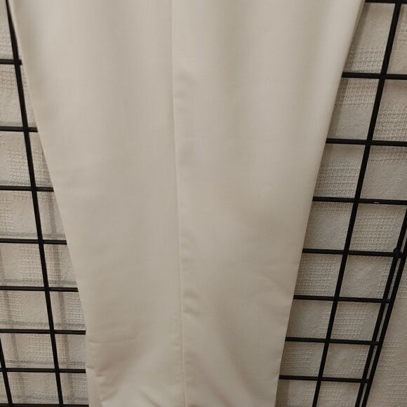 MEN'S VINCI COUTURE WOOL FEEL WHITE PLEATED PANT 42X34. - Picture 4 of 8